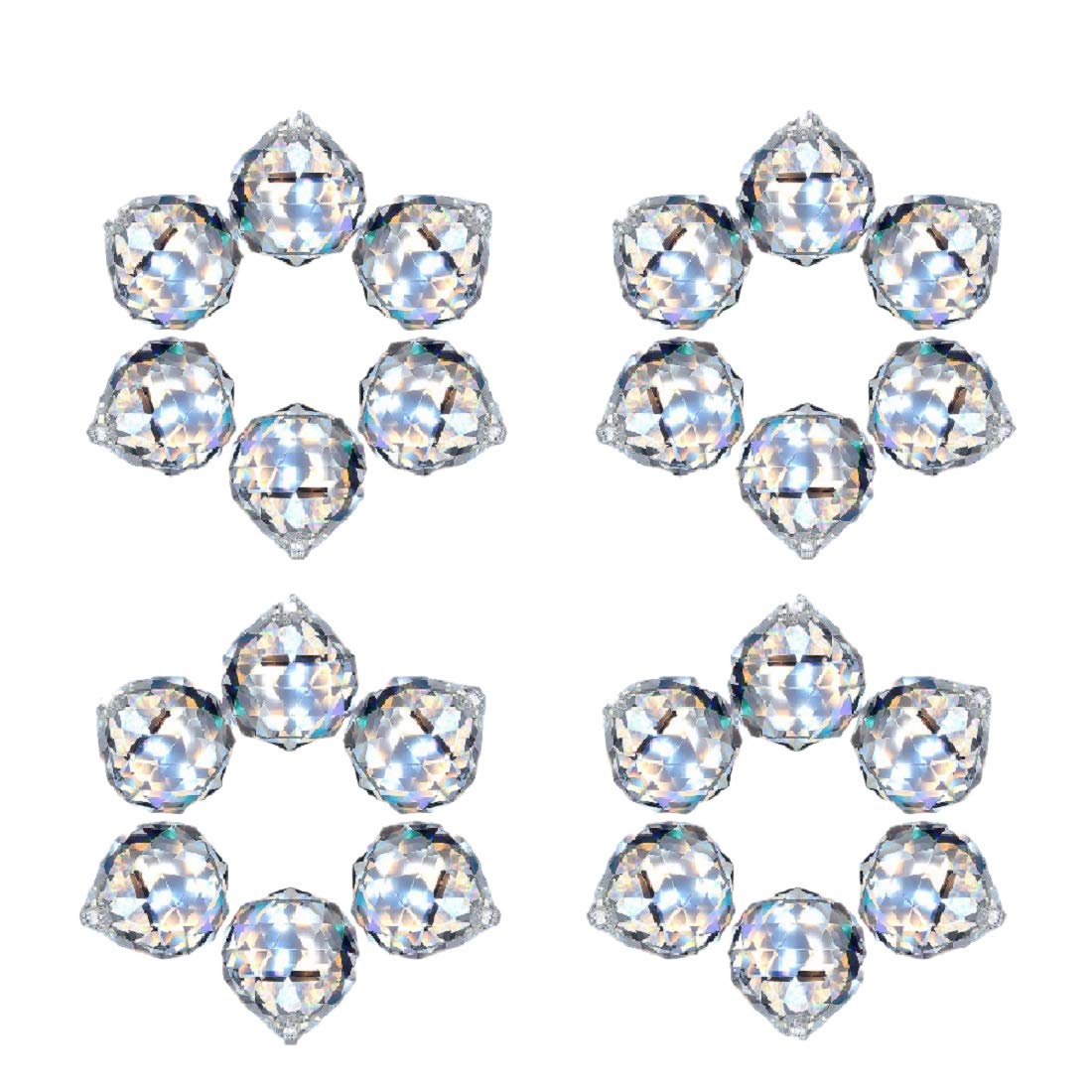 CTRLZS 24 Pcs Crystal Balls Prism Rainbow Pendants Maker Hanging Crystals Prisms for Window Home Garden Decoration 20mm