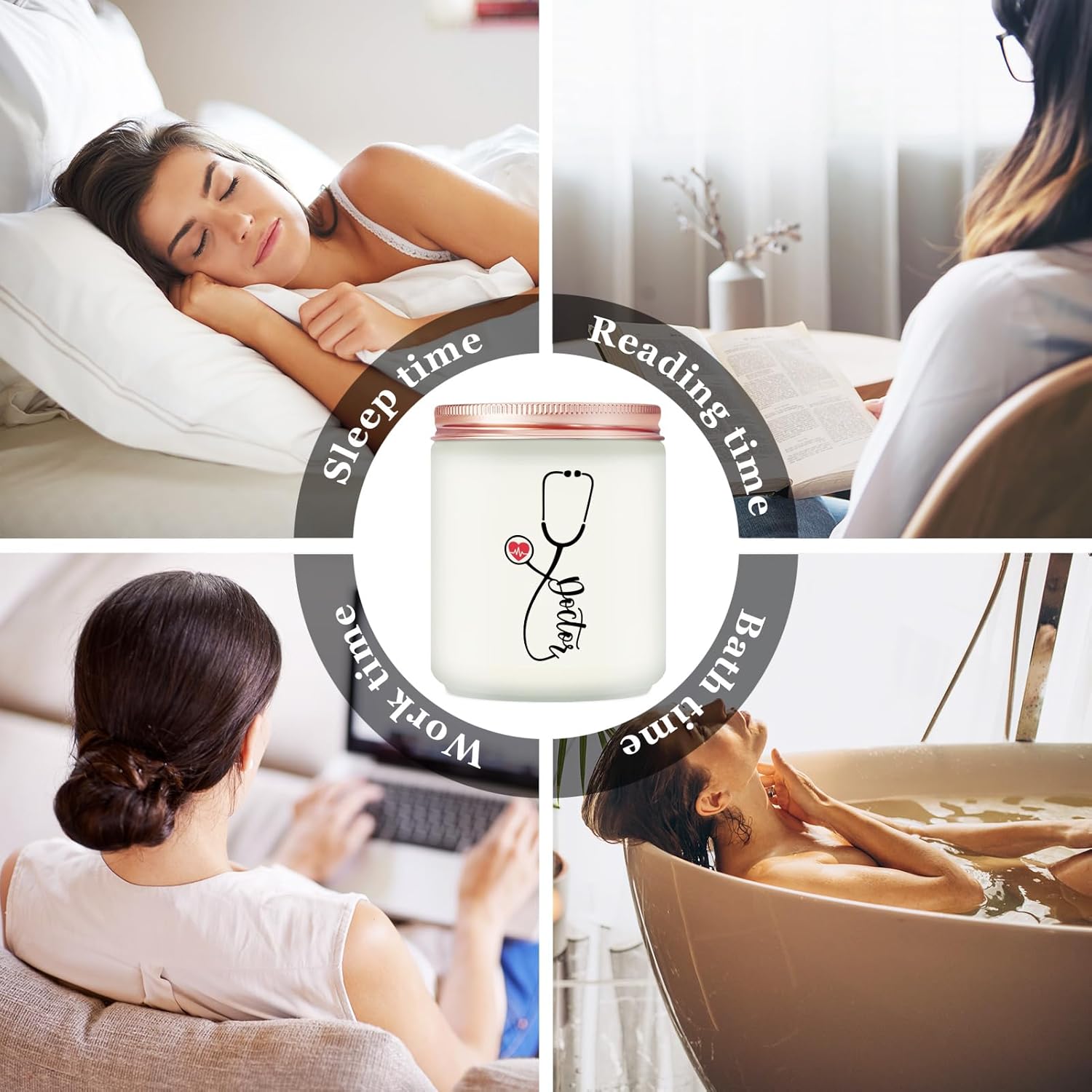Risnoae Doctor Appreciation Gifts for Women - A Wise Doctor Once Wrote Candle - Doctors Day Thank You Christmas Gifts - Image 4