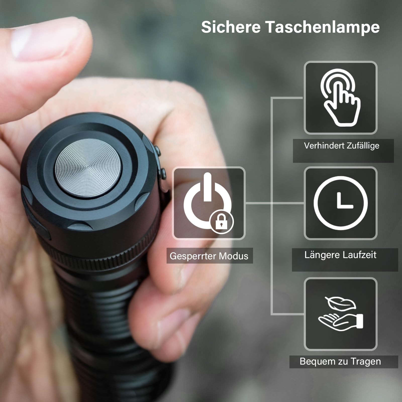 Sofirn SC33 Led Taschenlampe 5200 Lumen Superhelle Wiederaufladbare Taschenlampe Aufladbar EDC Tragbare mit Typ C Schwanz E-Schalter für Outdoor Suche Wandern Notfall