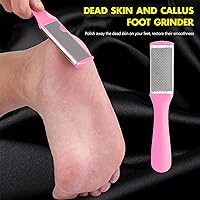 Vista 7 de 4 unidades de limas de pedicura para pies con raspador de pies de doble cara para piel muerta, herramientas profesionales para el cuidado