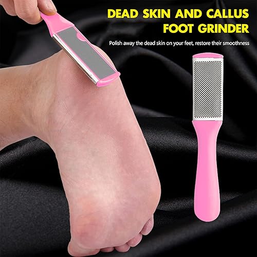 Miniatura 7 de 4 unidades de limas de pedicura para pies con raspador de pies de doble cara para piel muerta, herramientas profesionales para el cuidado de los