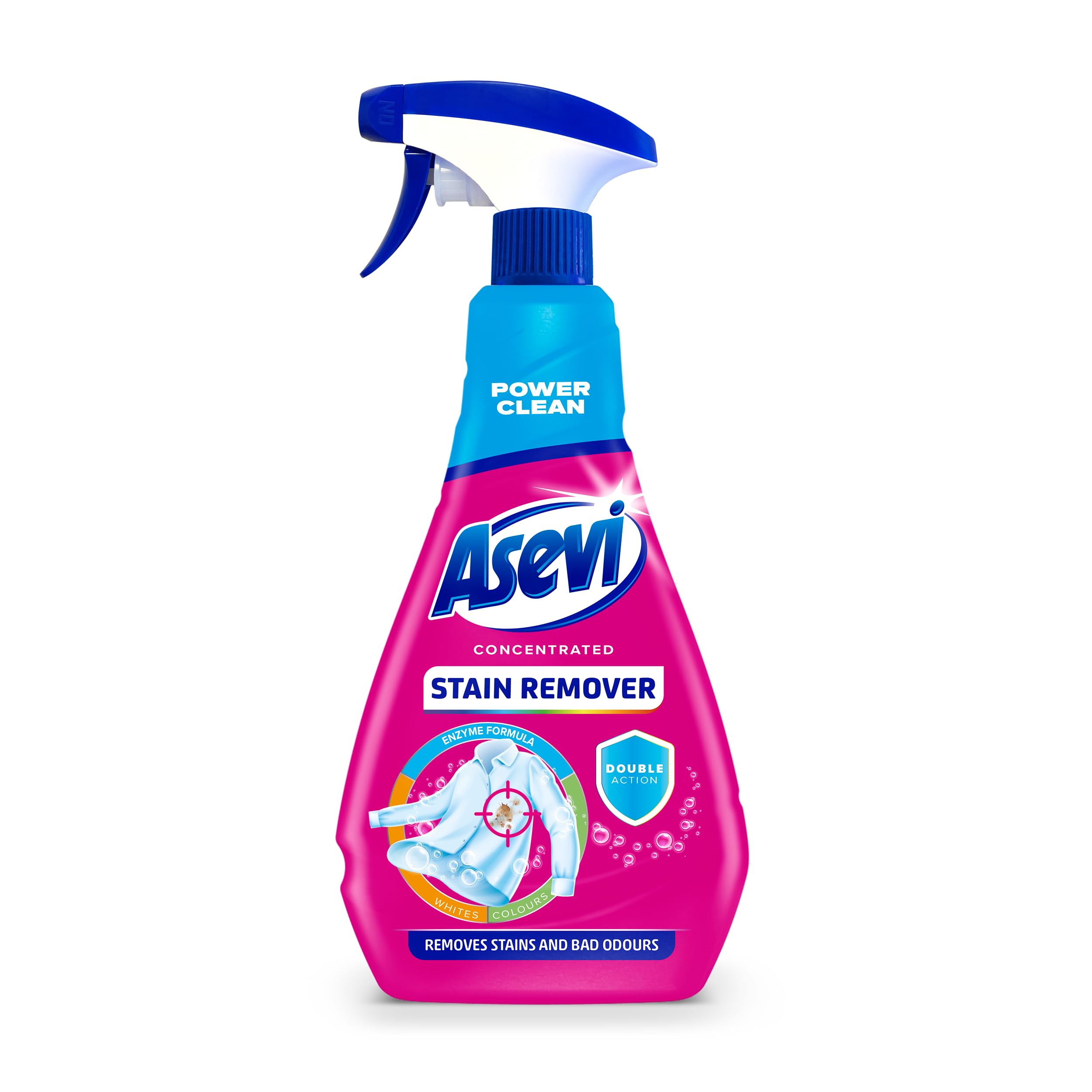 Asevi Stain Remover Spray, Stain Remover for Clothes, 400ml, Pink