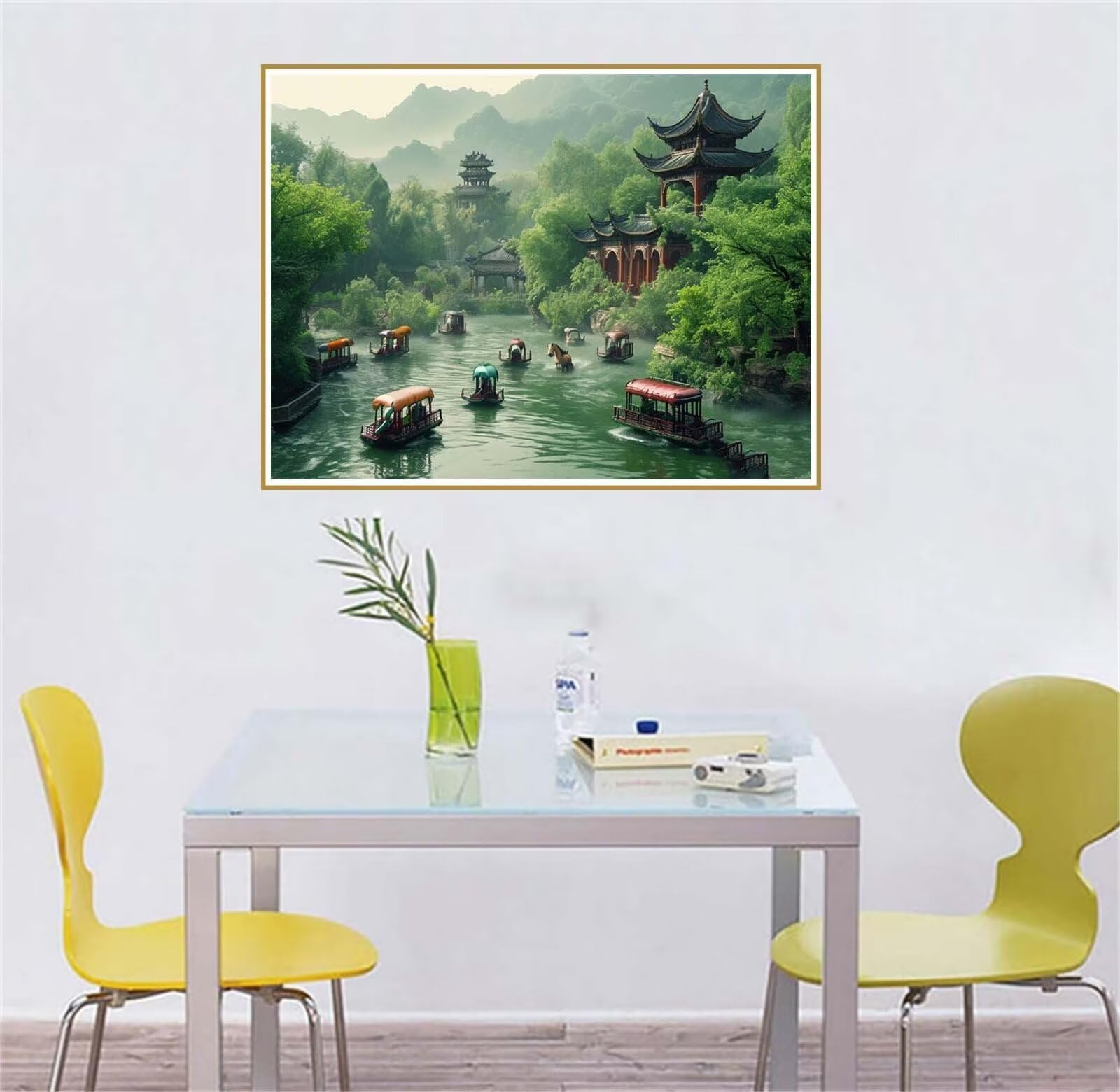 Malen Nach Zahlen Kit „Sonnenuntergang-Wald-Adler“ Für Erwachsene – 40x50 Cm Leinwand Mit Acrylfarben