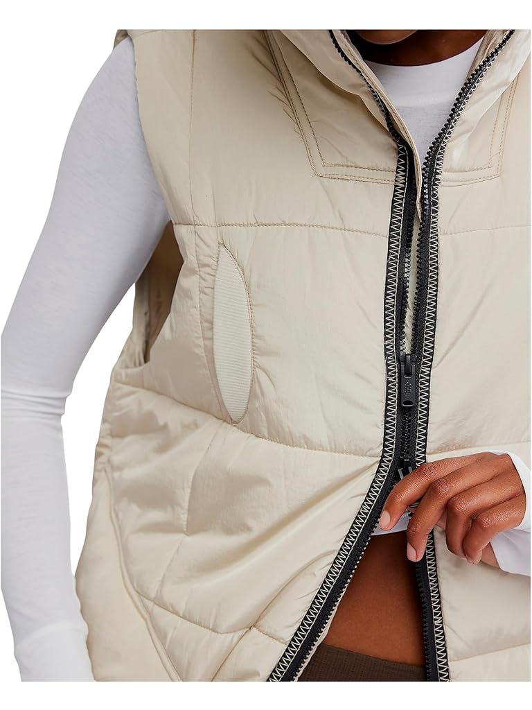 Beige Free People On The Move Packable Vest