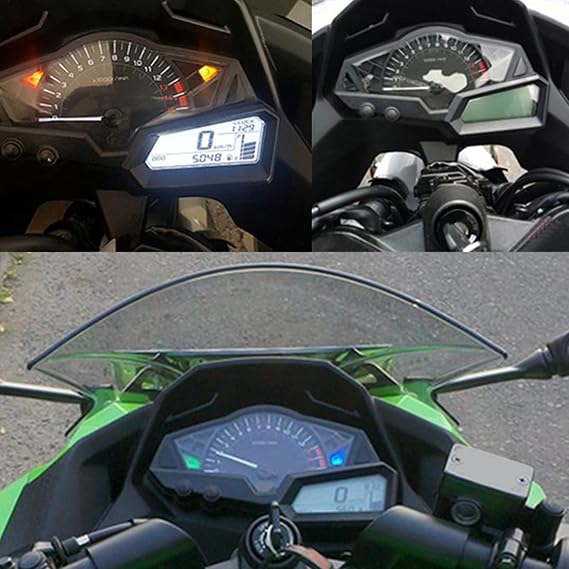300 Dashboard,Fairing Decals,Motorcycle Meter,LCD Motorcycle Odometer Speed Fuel Gauge 15000RPM Motorcycle Accessories Fit for 300/EX300/300SE 2015 300 Odometer 300 footpeg 300 Display