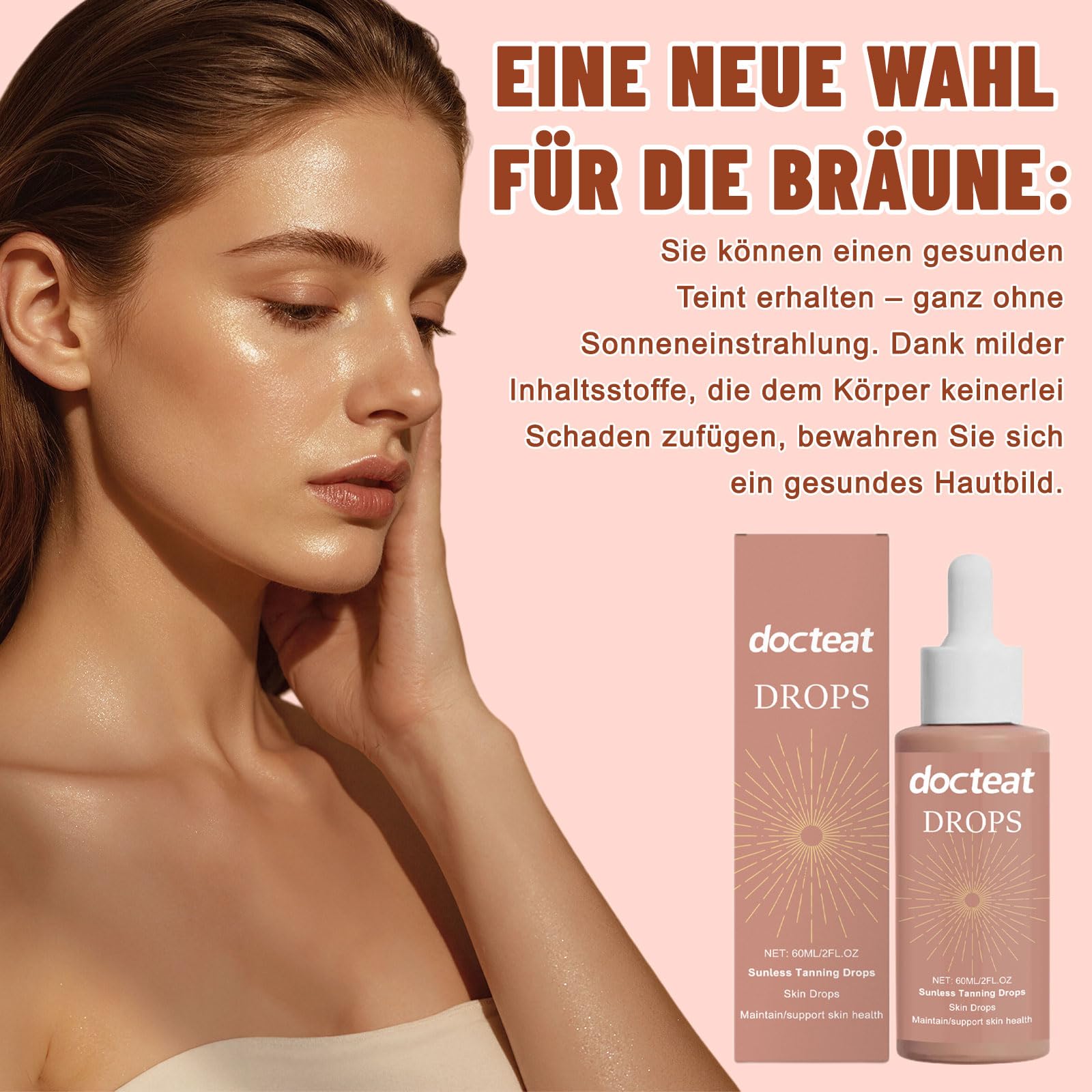 SunGlow Trinkbare Bräunungstropfen, 2026 Bräunungstropfen zum Trinken Testsieger, Sun Glow Tropfen zum Trinken, Selbstbräuner für Körper und Gesicht, Ohne Sonnenschäden (1 Flasche) - 3