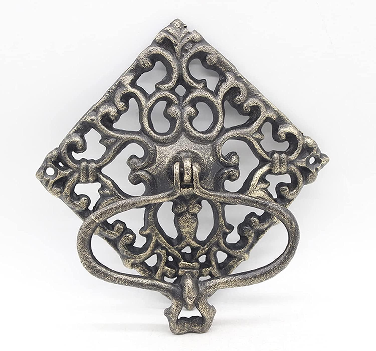 Handle gate Knocker Ring,Door Knocker Cast Iron Door Knocker, Front Door Knocker, Retro Door Knocker Decorative Metal Door Knockers