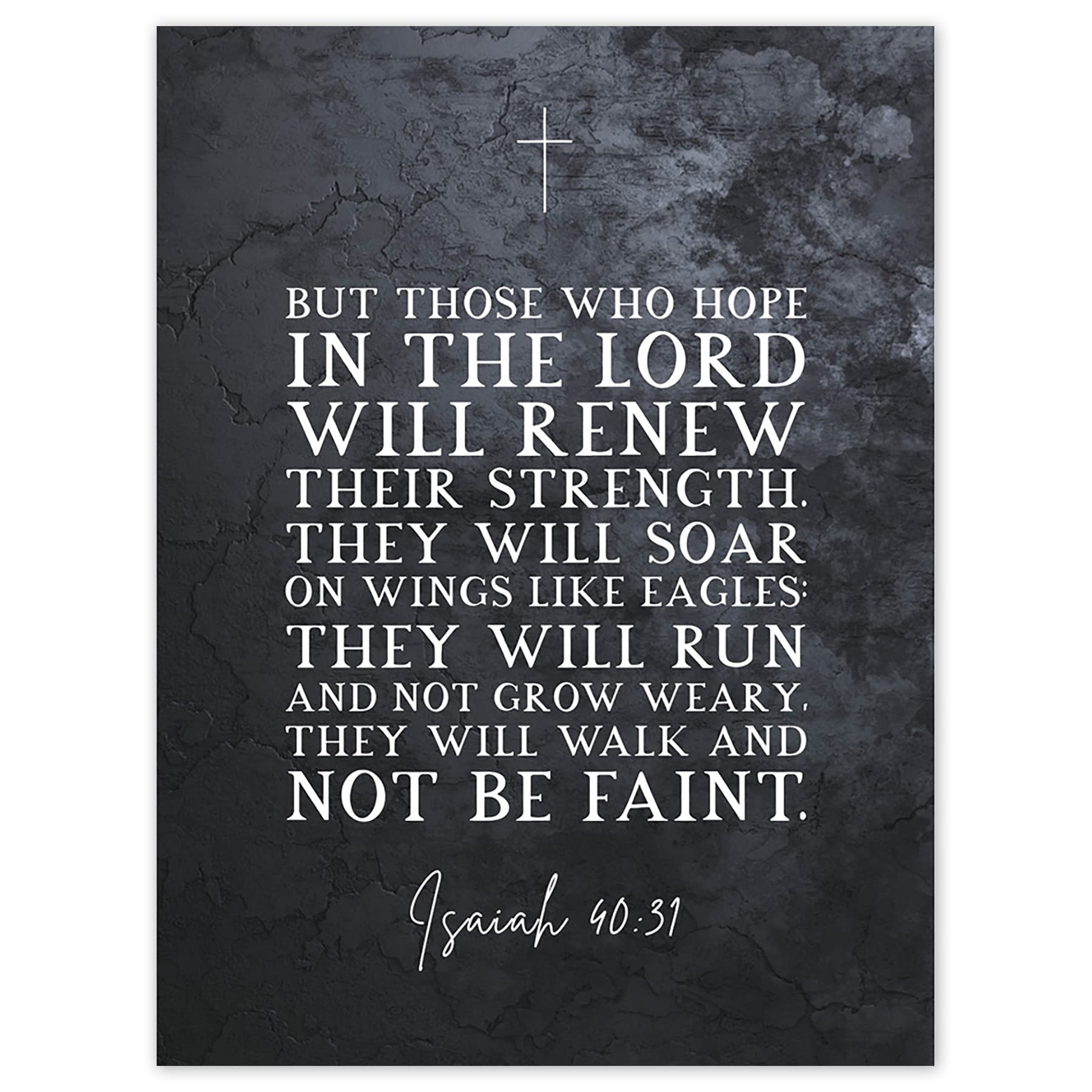 Artery8 Isaiah 40:31 Those Who Hope In The Lord Will Renew Their Strength Christian Bible Verse Quote Scripture Typography Art Print Canvas Premium Wall Decor Poster Mural