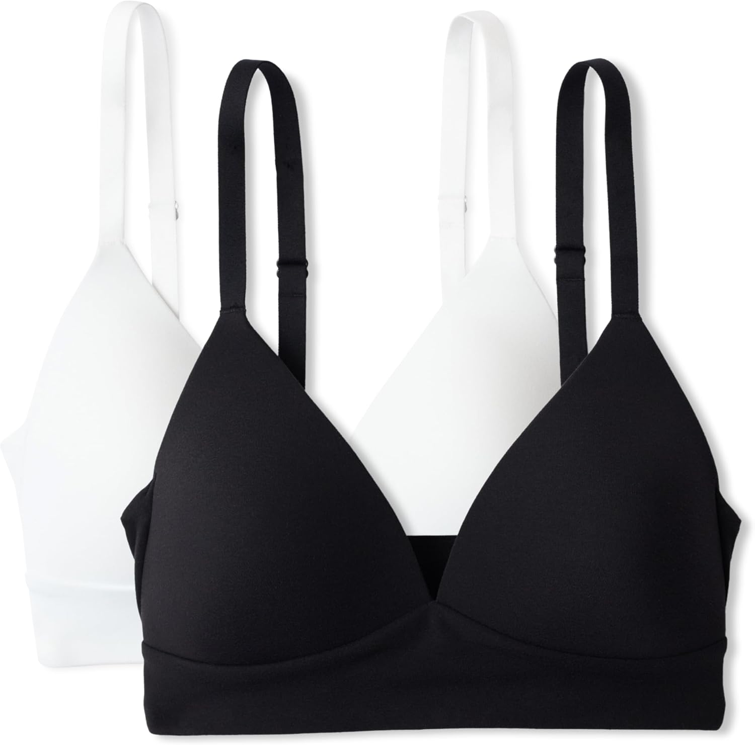 Amazon Essentials Women's Peached Microfiber Lined V-Neck Bralette