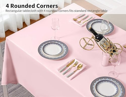 Miniatura 3 de Surmente Mantel rectangular de poliéster de 90.2 x 130.7 in para bodas, banquetes o restaurantes