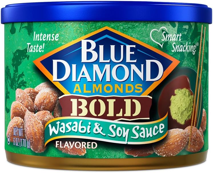Blue Diamond Almonds, Bold Wasabi & Soy Sauce, 6 Oz