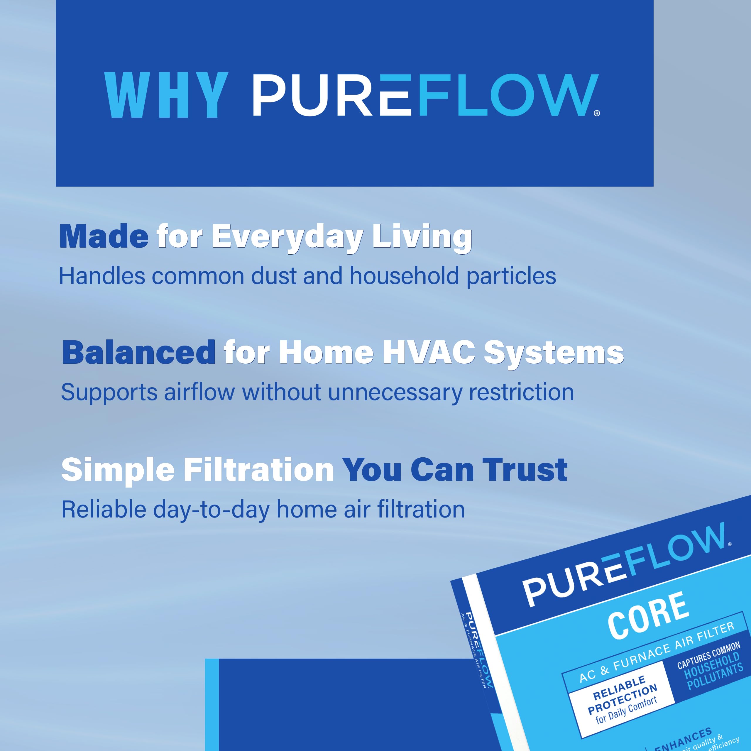 PUREFLOW MERV 8 - Filtro de aire para el hogar, filtro de horno de 16 x 25 x 4, filtración de alta eficiencia de 4 capas para polvo, humo, humos, contaminantes (paquete de 2)