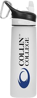 Collin College Tritan Plastic Frosted Sport Water Bottle, Design-3 - White