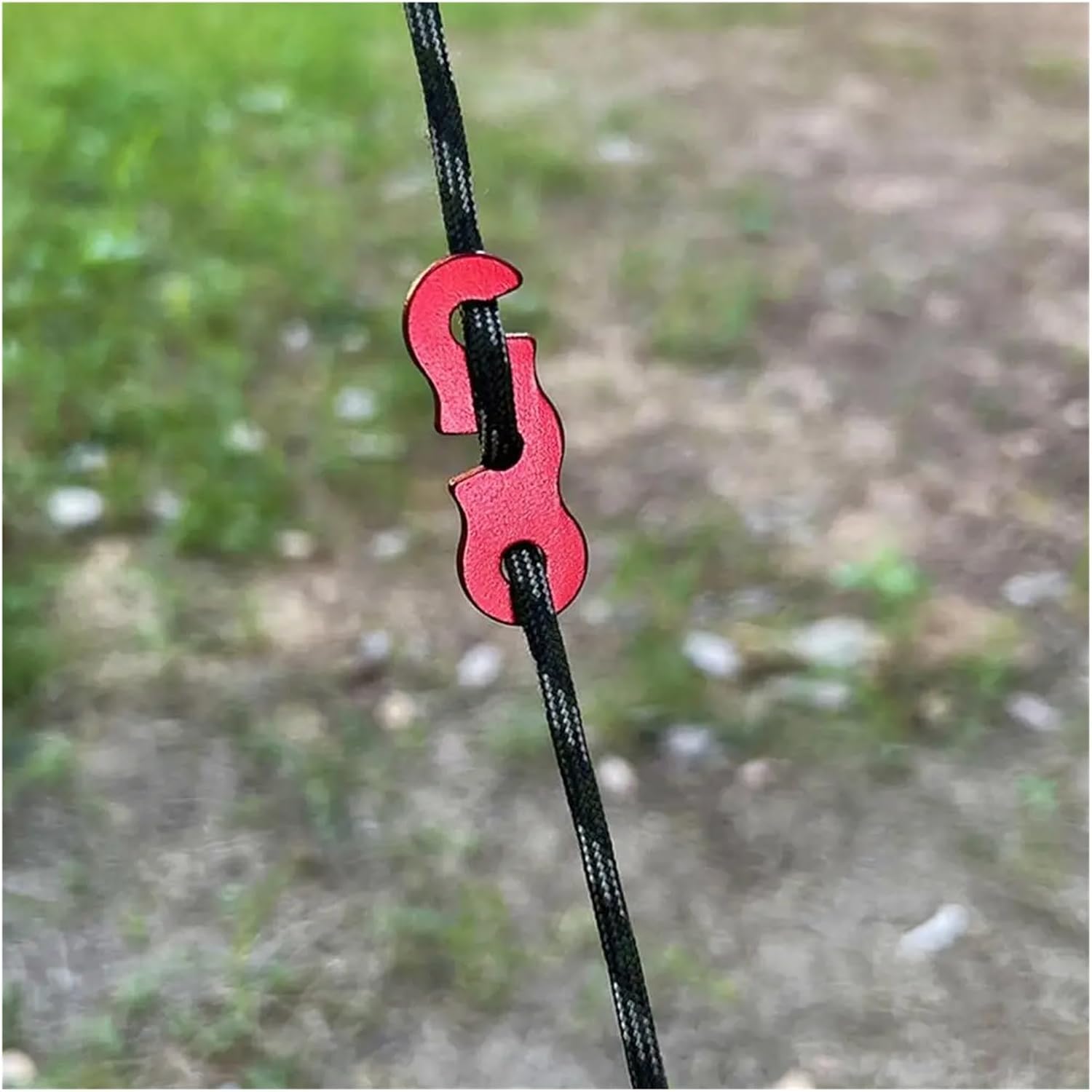 Guyline Tensioner 50pcs Tent Rope Buckle Aluminum Alloy Tent Durable Aluminum Adjuster, Suitable for Outdoor Camping and Windy Environments. for Rope Tension Adjustment(Black)