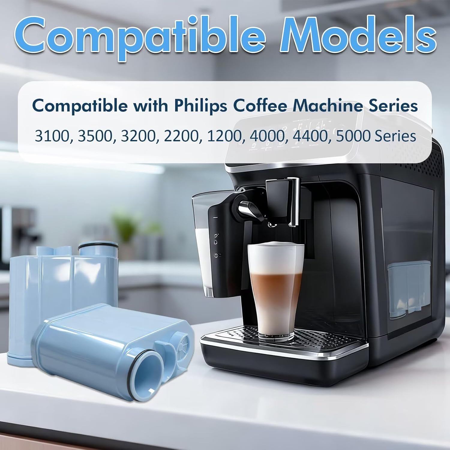 6 Pack Coffee Filter Compatible with Philips Saeco AquaClean CA6903 Water Filter for Fully Automatic Coffee Machines,High-Efficiency Coffee Machine Water Filter