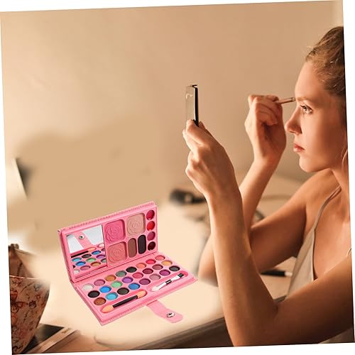 33-Color Kids Eyeshadow Palette Blush for Beginners Portable Makeup Kit for Girls Colorful Eye Shadow Cosmetic Set