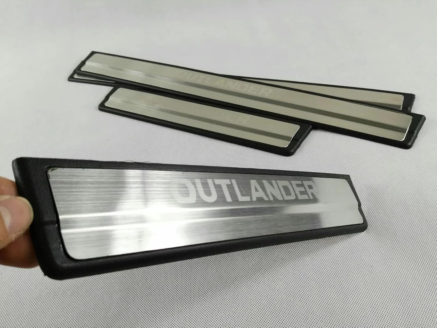 Car Door Sill Scuff Protector, for Mitsubishi Outlander 2013-2022 Accessories Parts, Door Entry Guard Plate Trim Cover, Auto Interior Accessory Kick Pane