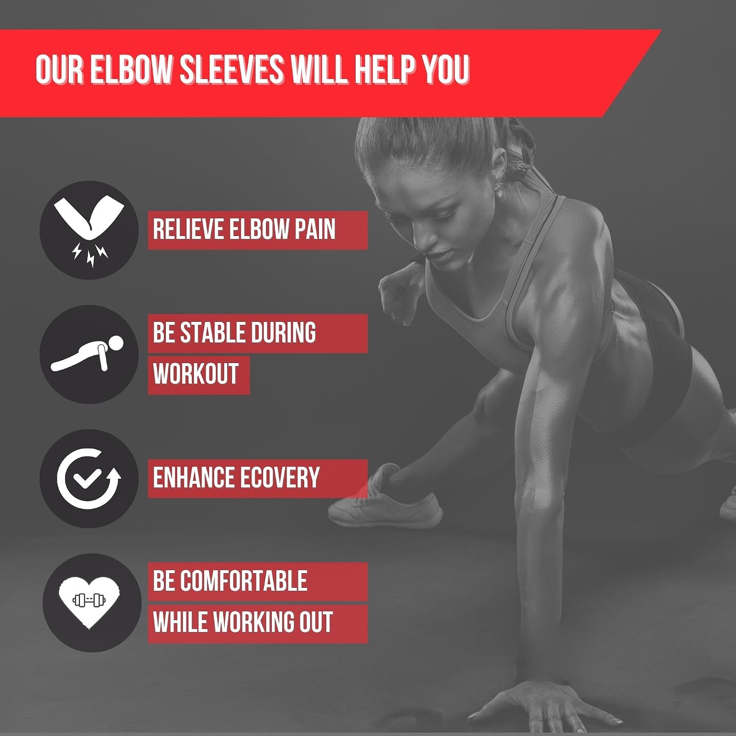 Lift Tech Fitness Comp Elbow Sleeves for Compression & Support (1 Pair) - Elbow Wraps for Weightlifting, Powerlifting, Strength Training for Men & Women in Black