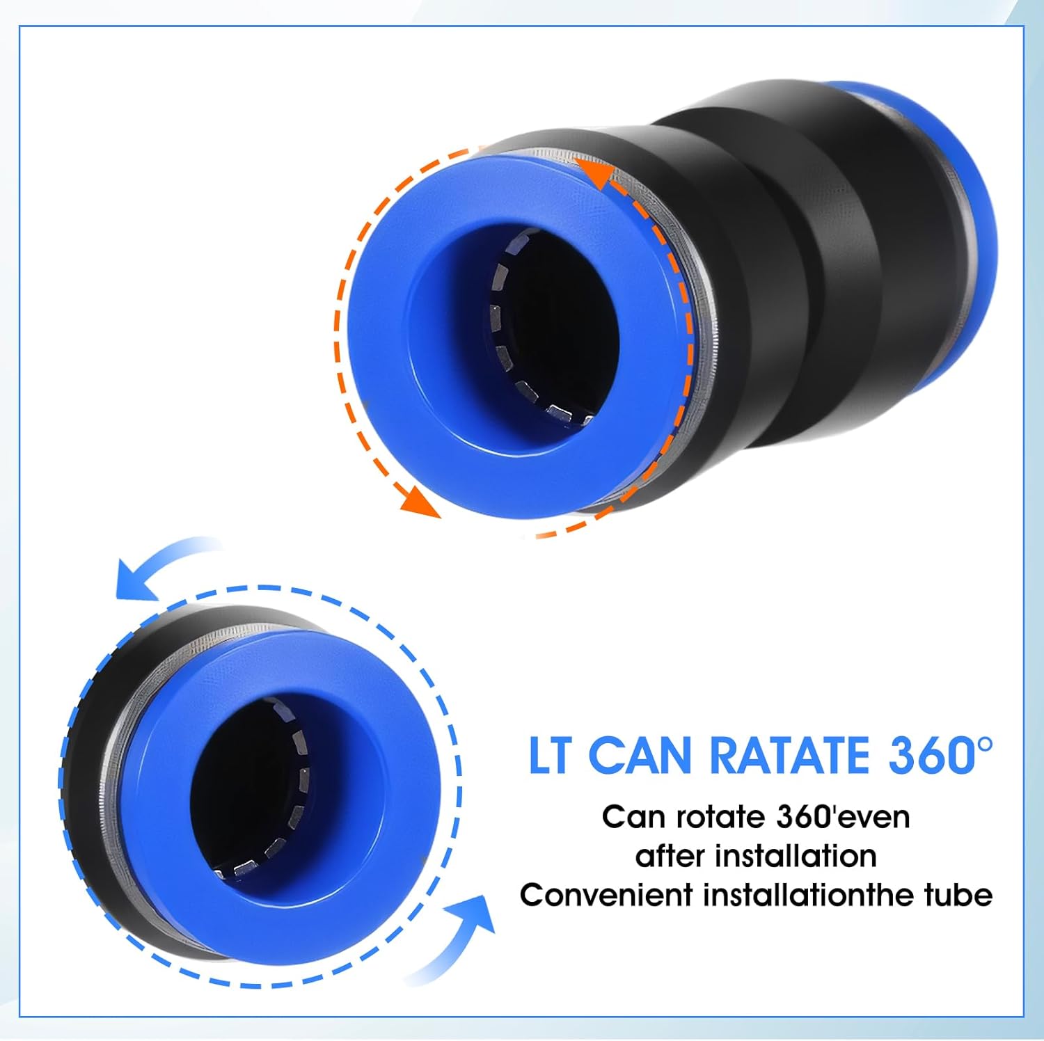 100 Pieces Quick Connect Air Hose Fittings, Push to Connect Straight Tube Connector, Plastic Quick Release Pneumatic Fittings for 4/6/8/10/12 mm Tube