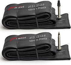Fincci Inner Tubes 27.5 inch - Pair Bike inner Tube 27.5 x 2.10 x 2.2x 2.3 x 2.35 x 2.4 x 2.5 x 2.6 with 48 mm Presta Valve, For MTB, Mountain, Road, Hybrid & Electric Bicycles, Pack of 2 accessories