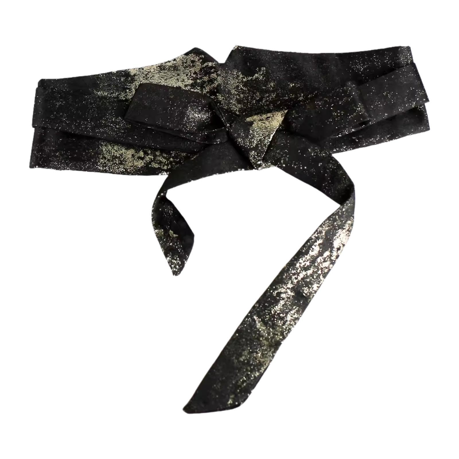 Women Wrap Belt Replacement Decoration Long Sash Traditional Tie Wrap Black-image-39
