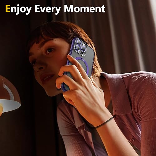 Miniatura 5 de TIANLI Funda diseñada para iPhone 12 Pro con soporte magnético invisible compatible con MagSafe, protección de cuerpo completo, antideslizante,