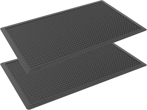 Rubber Scraper Floor Mat 60x36 2 Pack - Heavy Duty Outdoor Mats for Garage, Entryway, Door, Mudroom, Boot Tray - All-Weather & Easy Clean