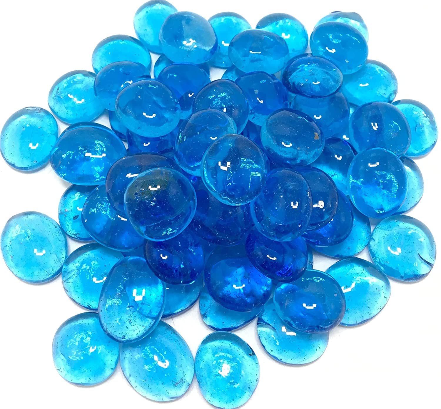 Decorative Decorative Stones for Vase Filler or Pebbles for Home Decor/Decorative Capsule Pebbles/Glass/gravels/Stone/Beads for Aquarium, Table, vase, Fountain (Aqua Blue, 950 Gram)