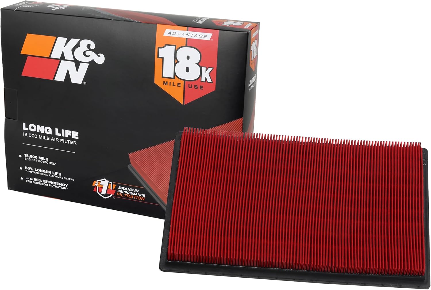 K&N Engine Air Filter: Long Life 18,000 Mile Replacement Air Filter: Compatible with 2000-2020 NISSAN PATHFINDER V6-3.5L F/I, KNA-2031