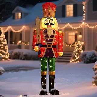 61Inch Nutcracker Christmas Decor Outdoor With LEDs
