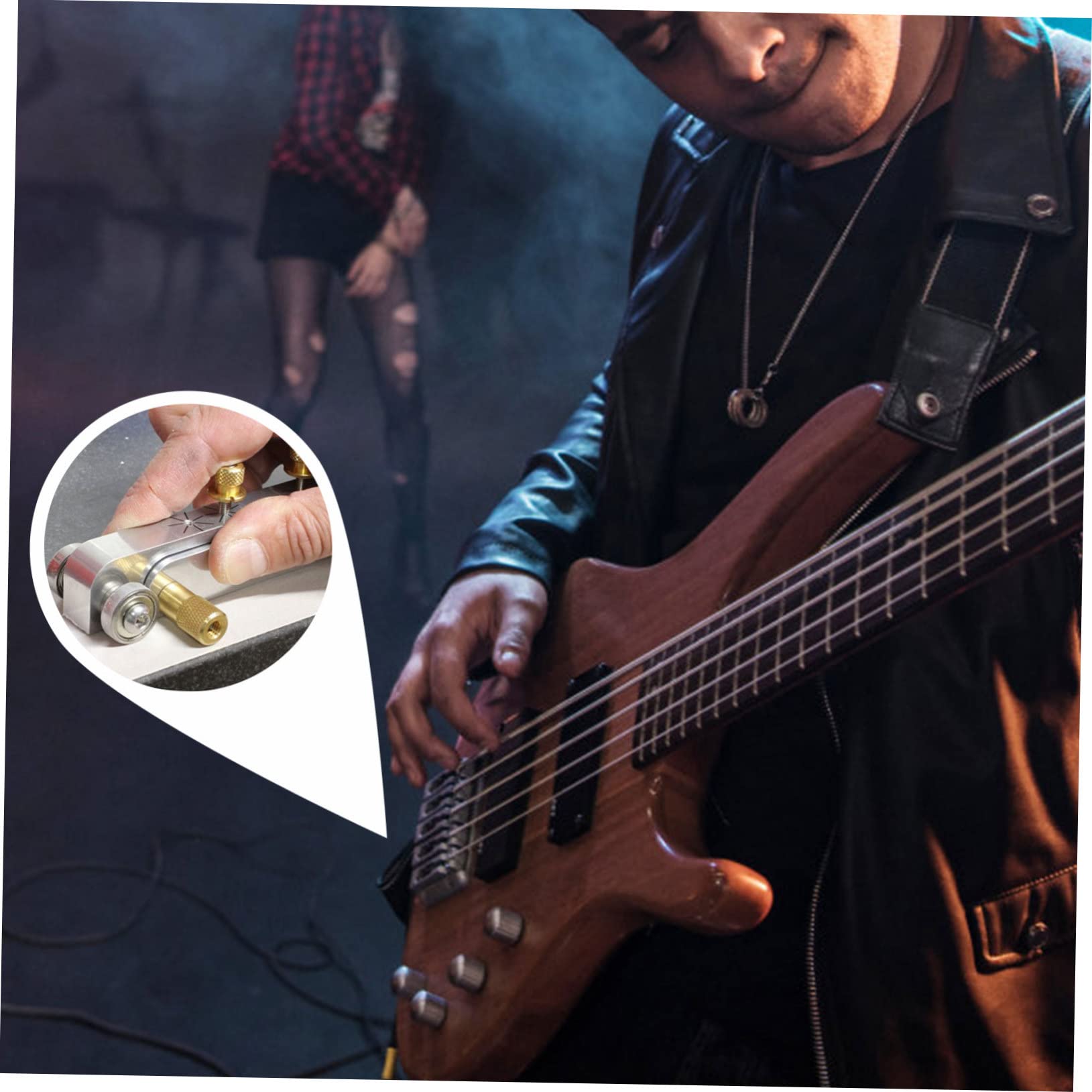 Herramienta Luthier para Guitarra Pulidor Ajustable para Silla y Cejuela Plata Lijadora Precisa para Trabajo Hueso Plástico y Compuesto Facilita Pulido para Guitarras y Bajos