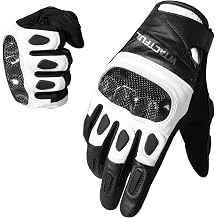 WTACTFUL Goatskin Carbon Motorcycle Gloves, Touchscreen Men Women | Goatskin Leather, Breathable Microfiber, Carbon Joint Protection, Air Mesh Ventilation, Anti-Slip Grip, for Motorcycle Riding