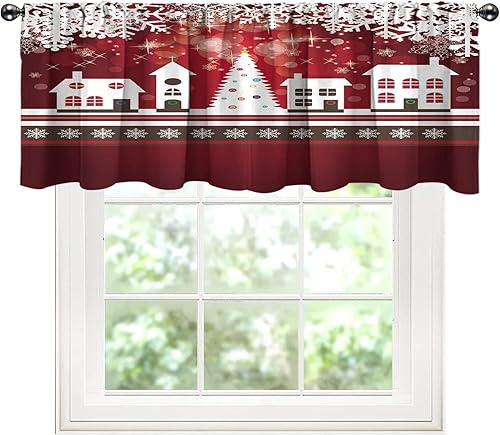 Miniatura 25 de SongYi Cortinas de cocina italianas, cortina de ventana de cenefa, vista de la antigua calle mediterránea de piedra de casas de piedra en Italia