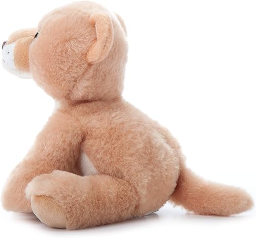 Miniatura 8 de The Petting Zoo Peluche de leona, regalos para niños, animales salvajes del zoológico Onez, juguete de peluche de leona de 9 pulgadas