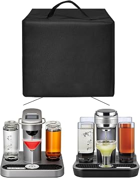Premixed Cocktail Machine Cover Drink Maker Cover Waterproof Dustproof Nylon Lid Compatible with Bartesian Cocktail Maker 55306 and55300/Bartesian Capsules Machine Black