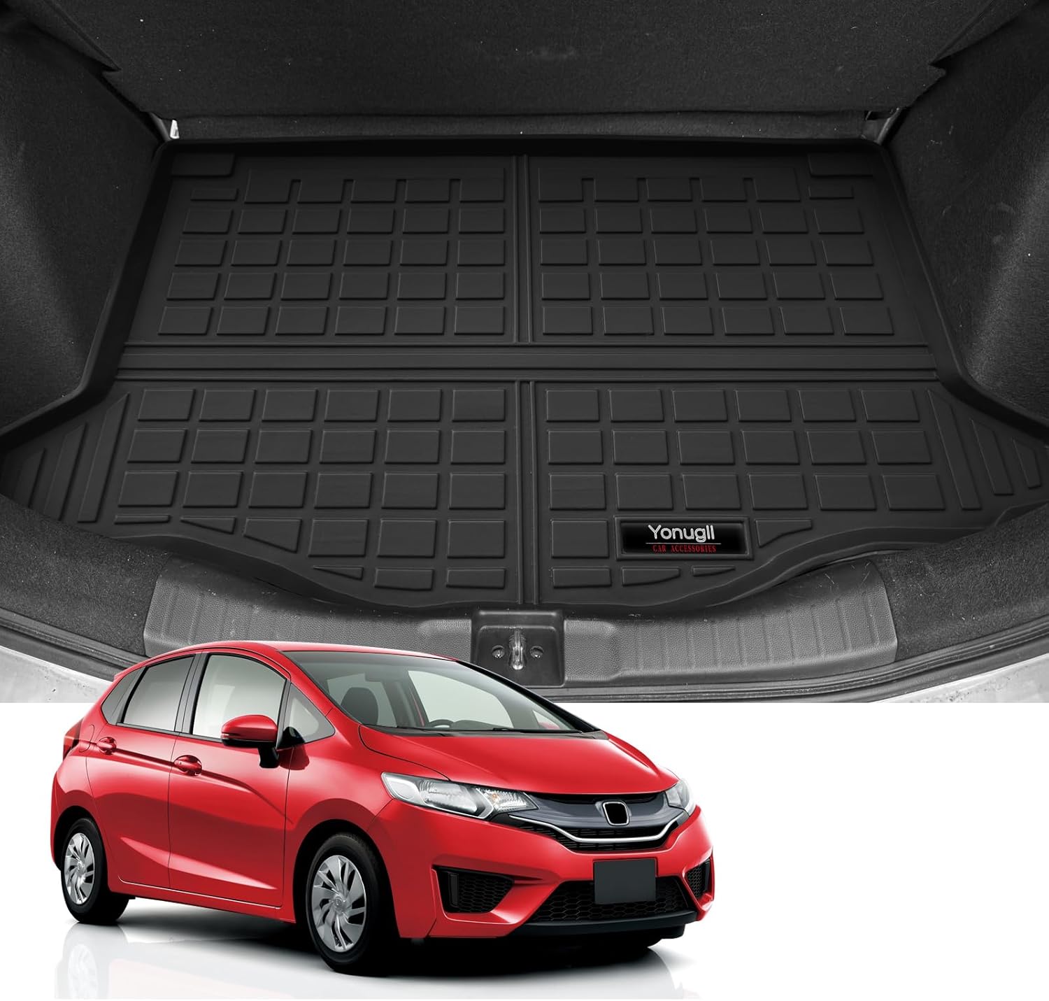 Custom for 2014-2020 Honda Fit Cargo Mats Trunk Liner All Weather TPE Protection Mat Accessories (for 2014-2020 Honda Fit)