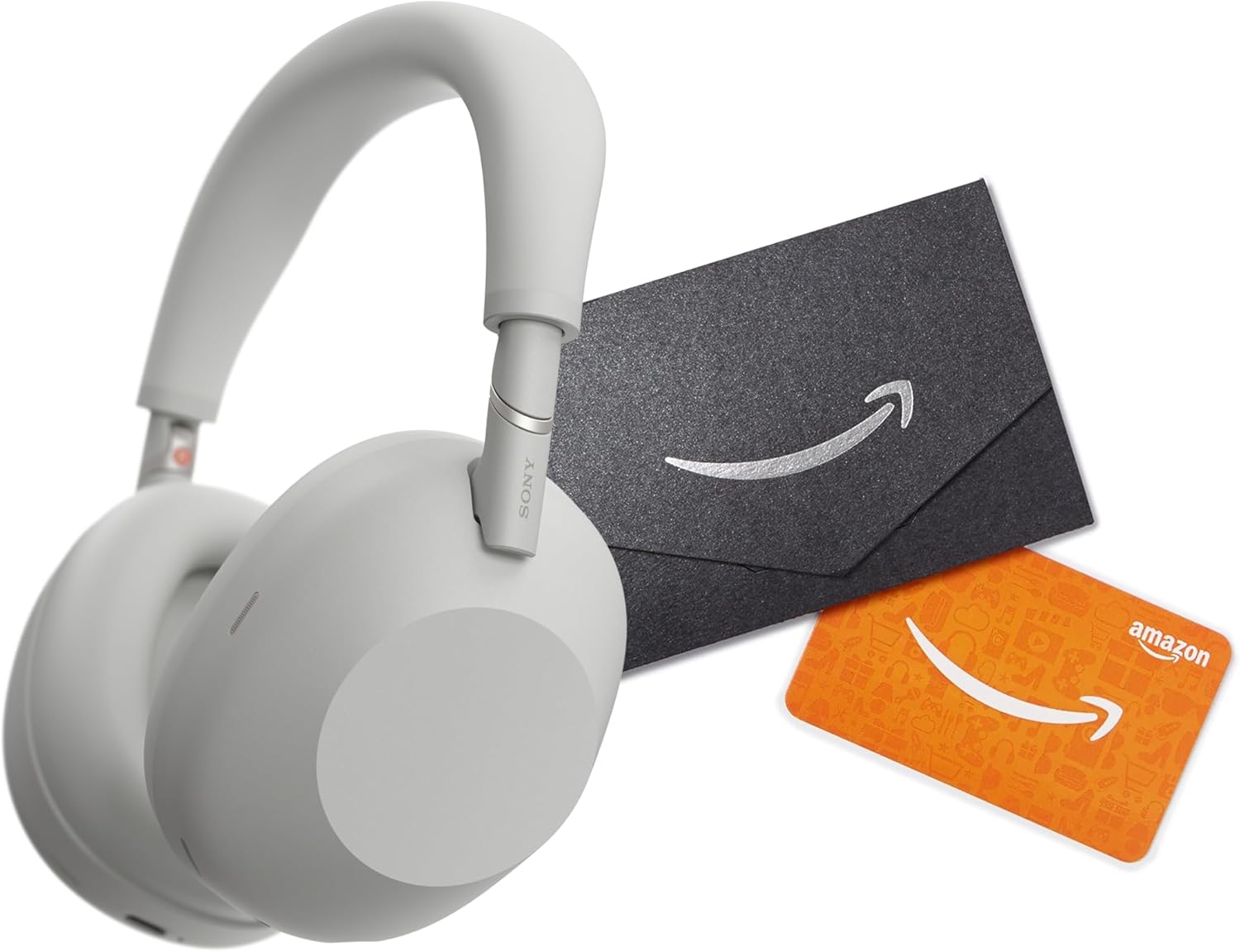 Sony WH-1000XM6 Noise Canceling Headphones in Platinum Silver and  Amazon Gift Card