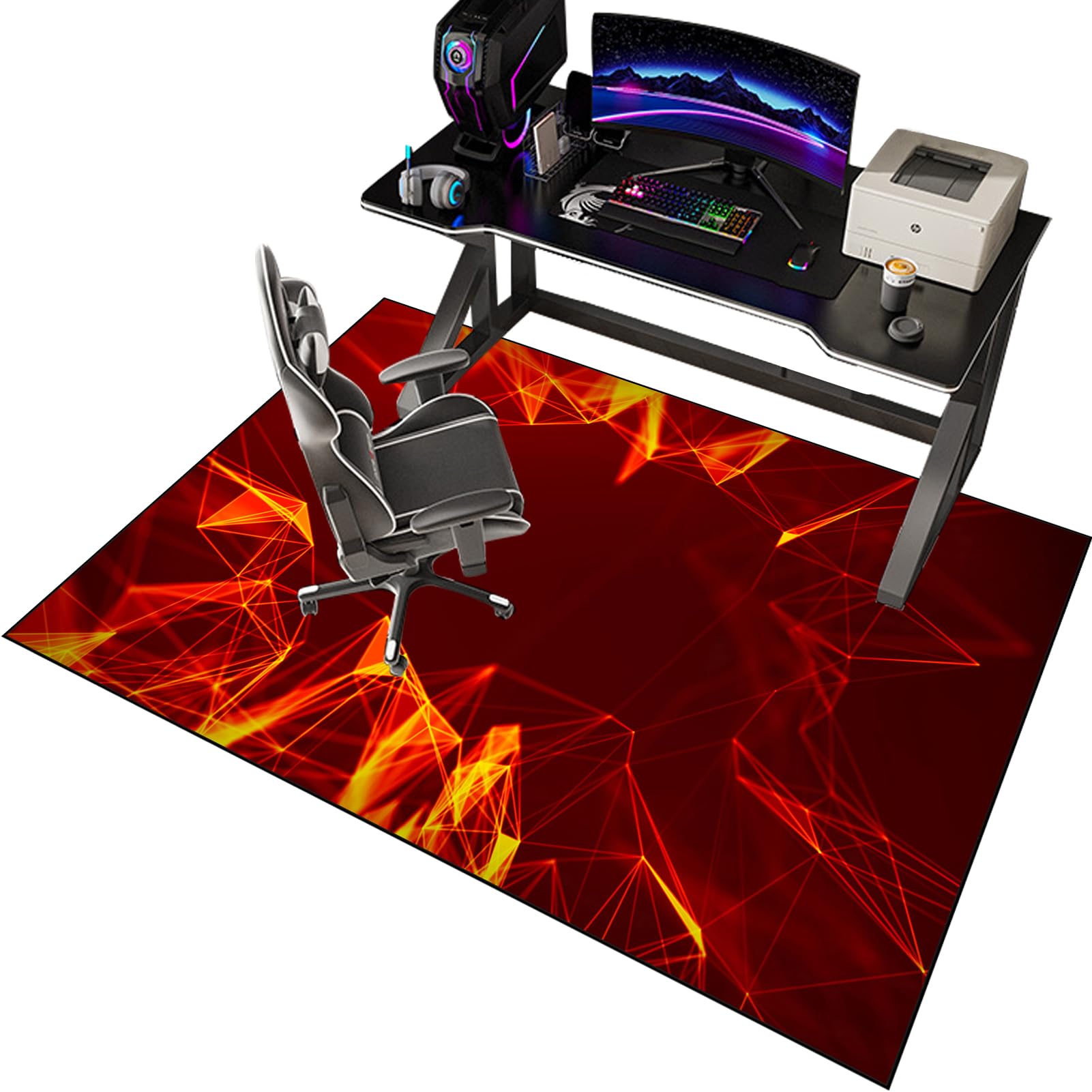 Tapis de protection du sol 140x180 cm pour chaise de bureau et sol dur