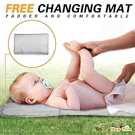 Hap Tim Multi-Function Large Baby Diaper Bag Backpack with Stroller Straps, Insulated Pockets, Changing Pad, Stylish & Anti-Water Material(Gray-5284)