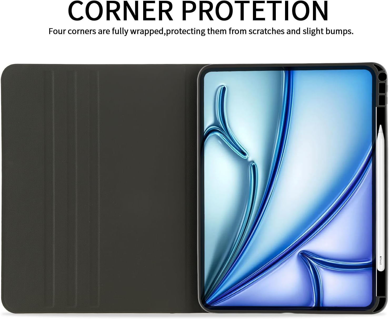 JOYLAND for iPad Pro 12.9 inch 2022/2021,Cute Bow Case Anti-Scratch Shockproof Premium Folio Stand Case with Pencil Holder,for iPad Air 13 Inch 2024