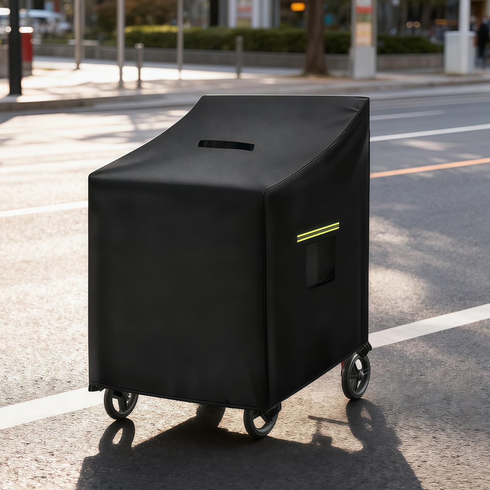 Copertura impermeabile per deambulatore Walker 72 x 66 x 90 cm, corrimano fluorescente con parapioggia 4 fibbie 420d Oxford per una varietà di quattro ruote