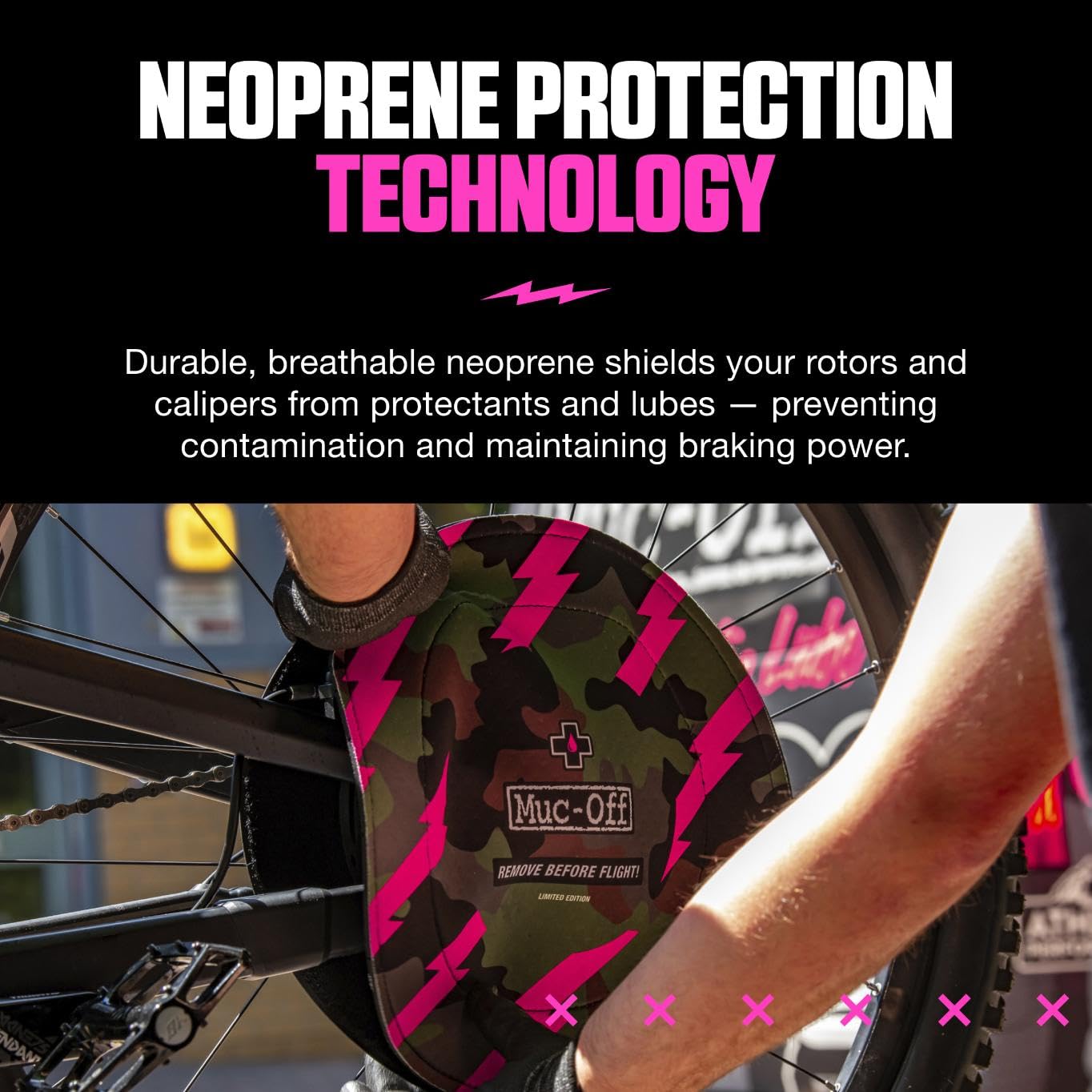 Muc-Off Disc Brake Covers, Camo - Washable Brake Shield for