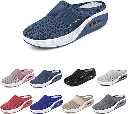 OSOLVE Air Cushion - Zapatos ortopédicos para caminar con colchón de aire, zapatos ortopédicos para diabéticos (azul, 9.5)