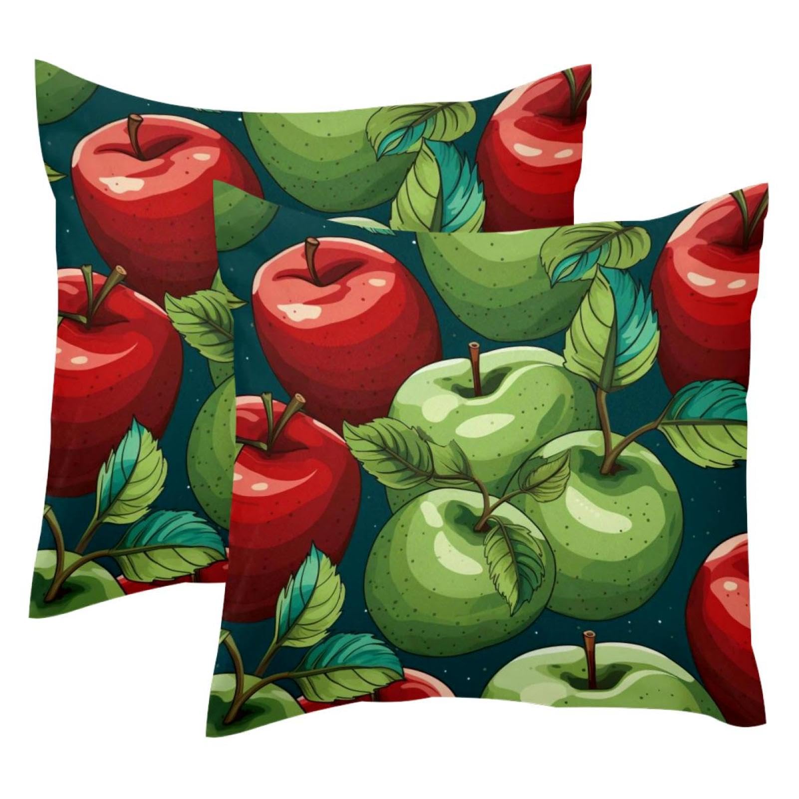 Housses de coussin velours pommes double face lavables et douces