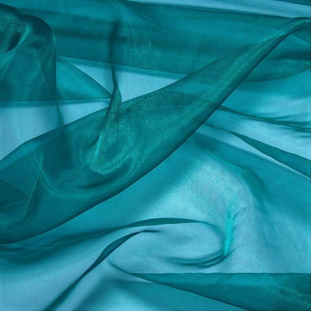 58/60" Wide 100% Polyester Soft Light Weight, Sheer, See Through Crystal Organza Fabric (15 Yards, Black # 51)