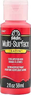 FolkArt Multi-Surface Satin Acrylic Paint, 2oz, Lipstick Red