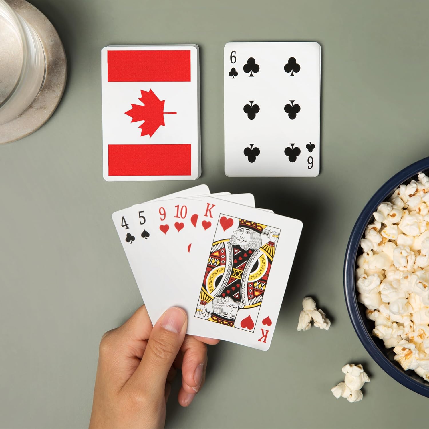 Canada Country Flag, Letterpress, 52 Playing Cards for Adults, Poker Size Card Deck