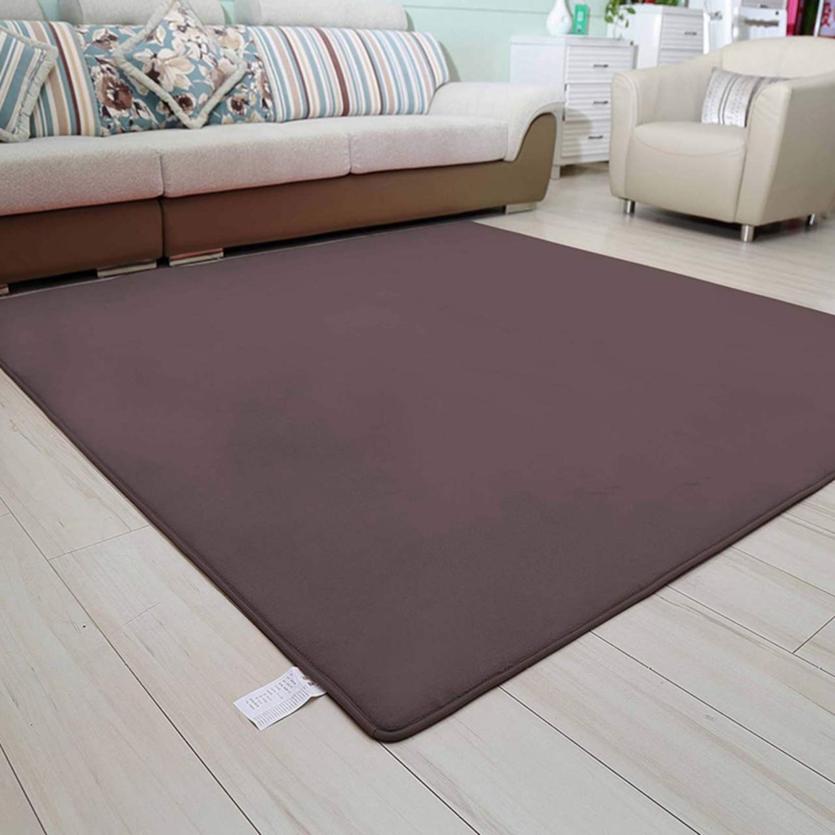 Amazon｜ラグ ブラウン カーペット 洗える ラグマット 200×250 防ダニ