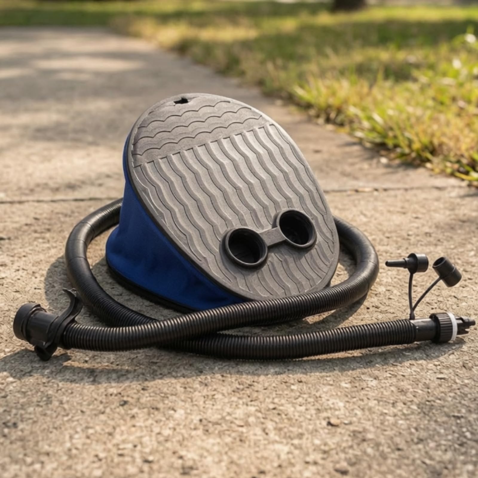 Pompa a Pedale con Tubo Pratico | Superficie D'appoggio Zigrinata, Pompa a Pedale con Tubo Flessibile, Antiscivolo, per Spiaggia, Campeggiatori, Sportivi