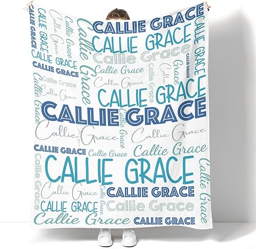 Dr.TOUGH Mantas personalizadas para niños y adultos, manta con nombre personalizado con nombre, regalo para Navidad, cumpleaños, día de San Valentín